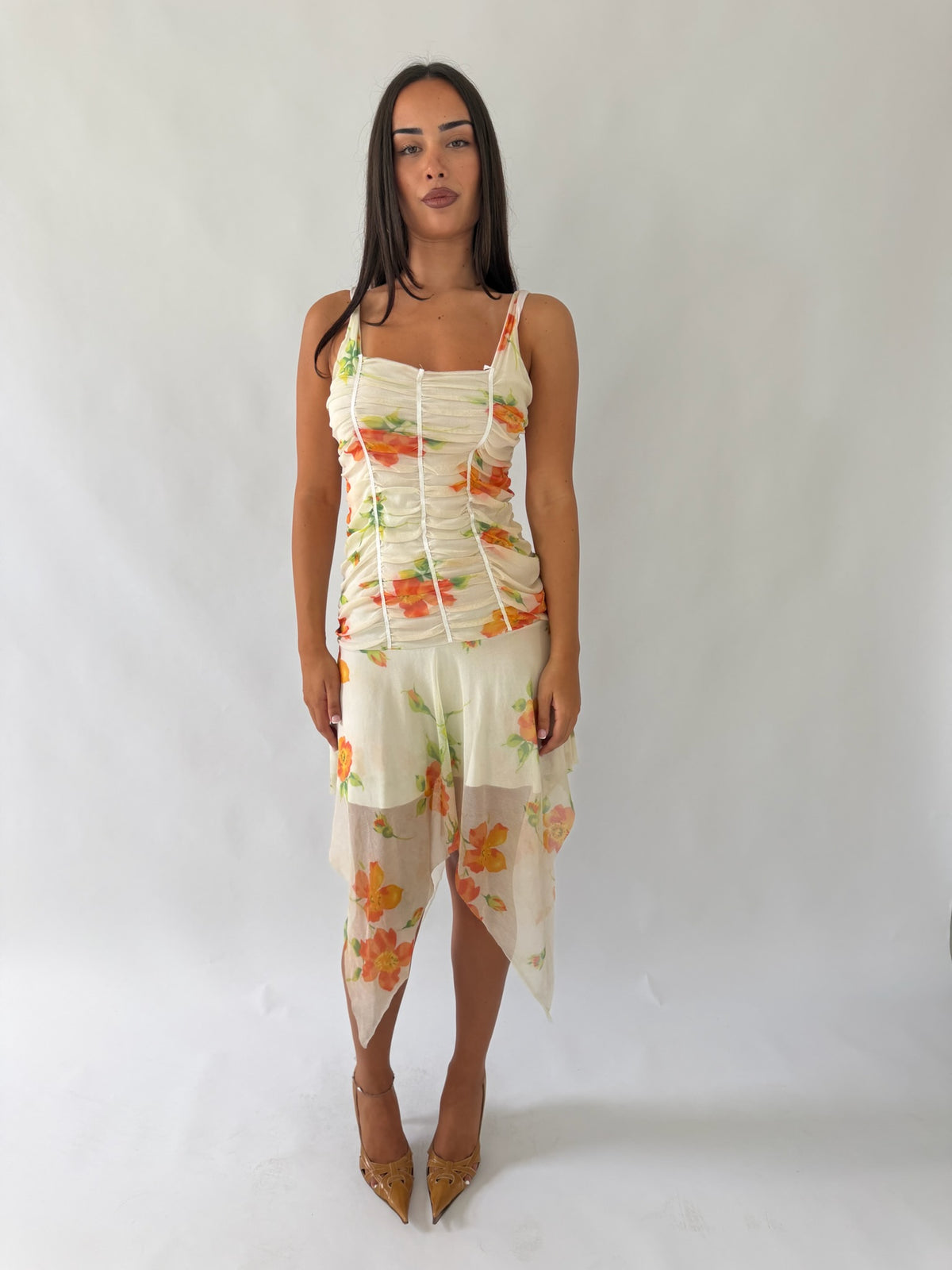 Italian Floral Midi Dress