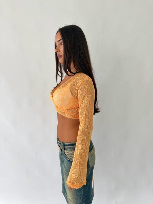 Peach Lace Cardi
