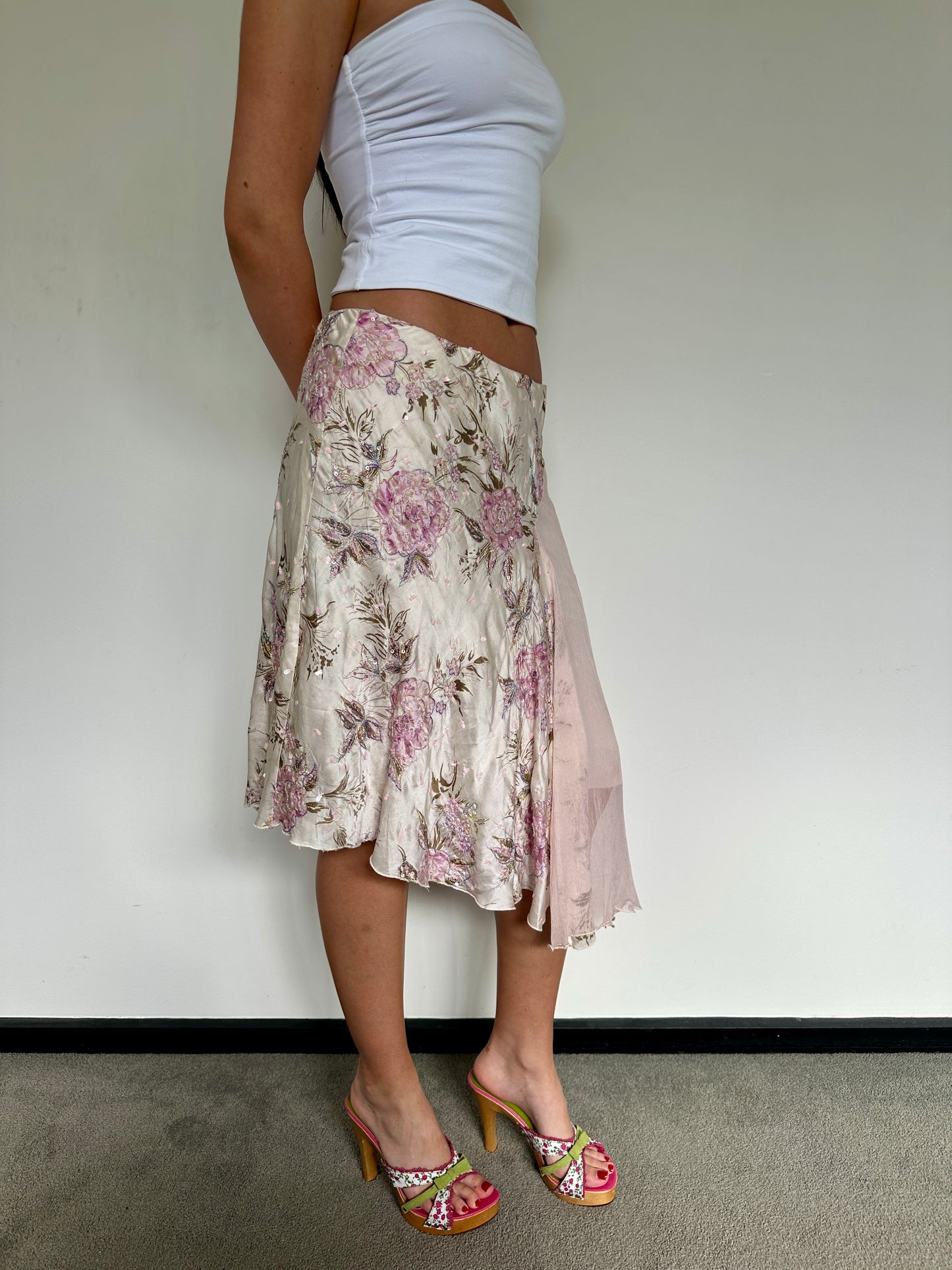 Italian Beaded Midi Skirt