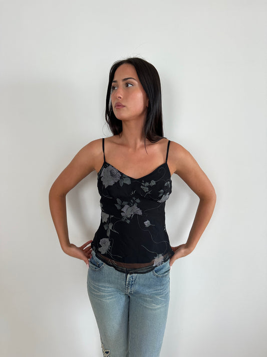 Black Floral Cami