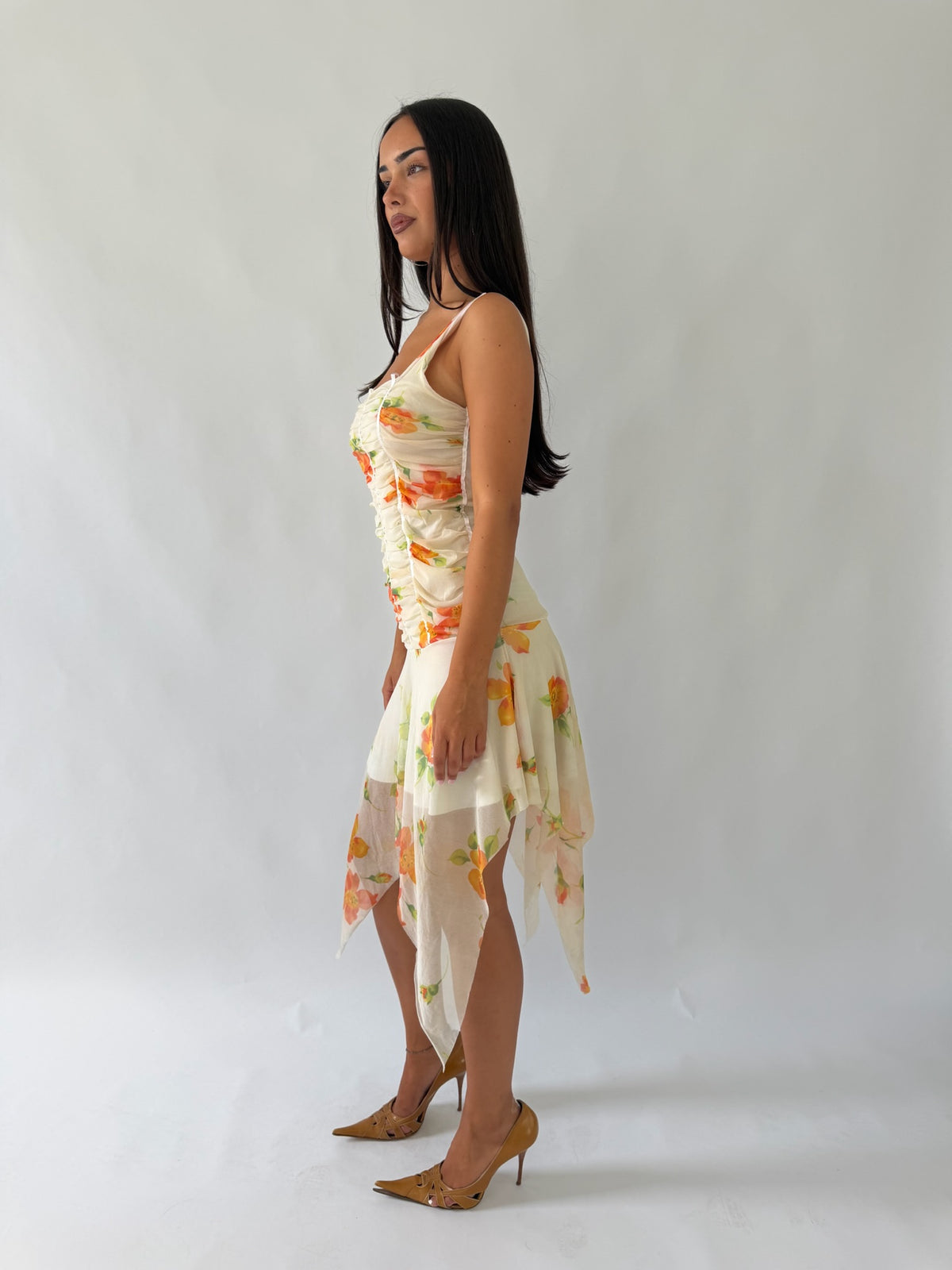 Italian Floral Midi Dress