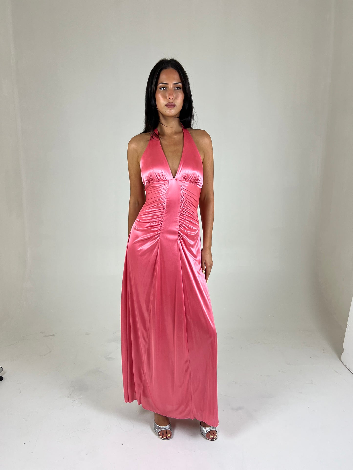 Coral Backless Maxi