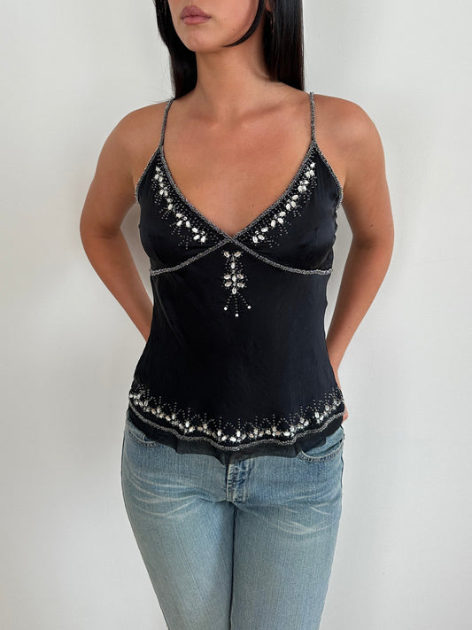 Silk Embellished Top