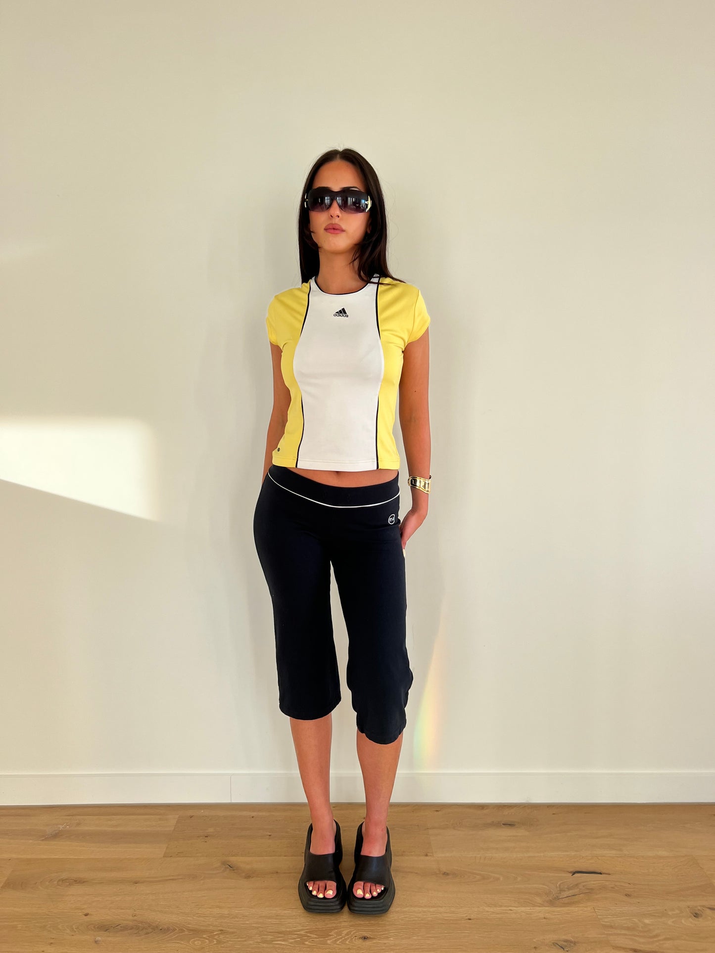 Yellow Adidas Baby Tee