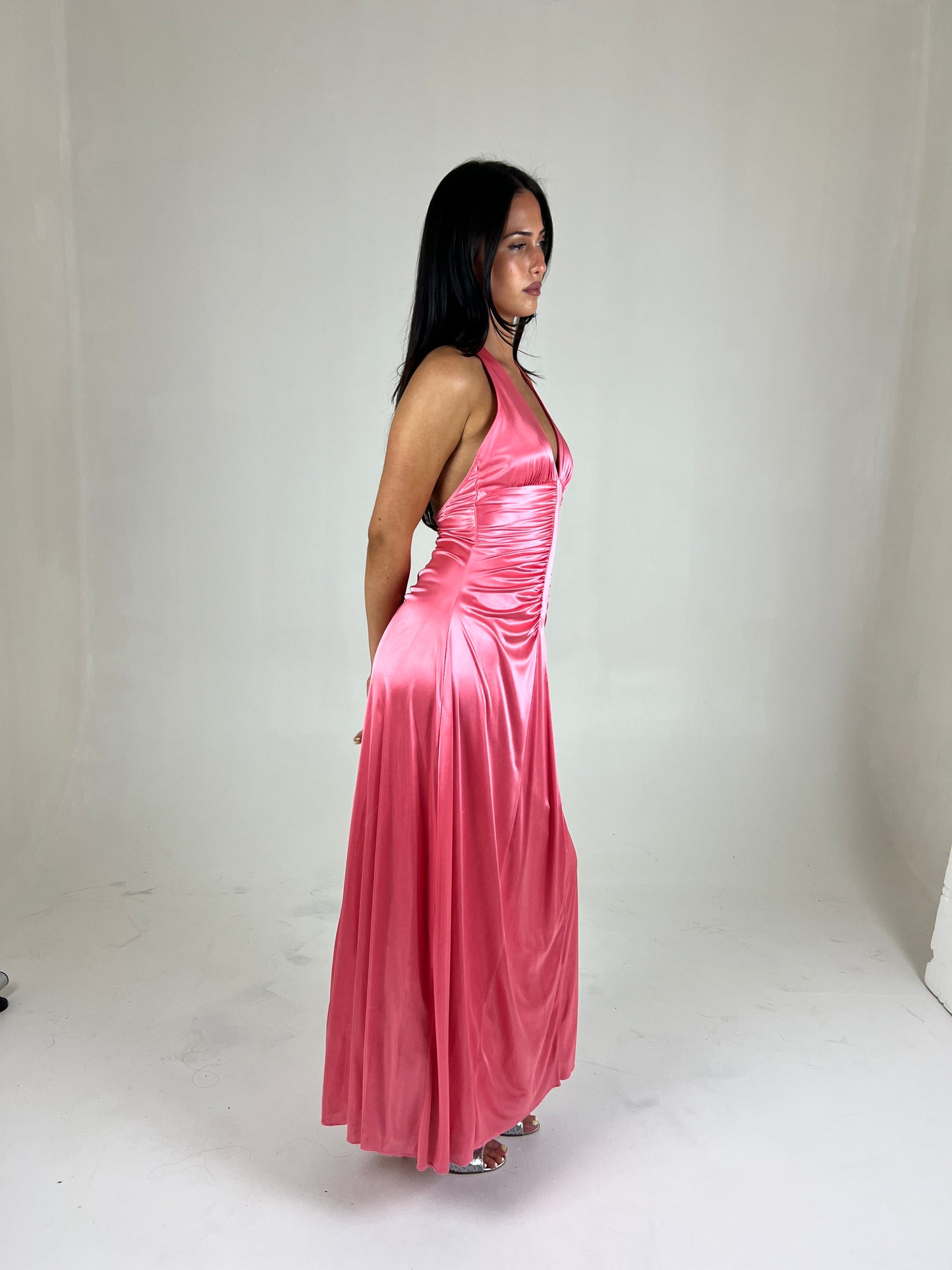 Coral Backless Maxi