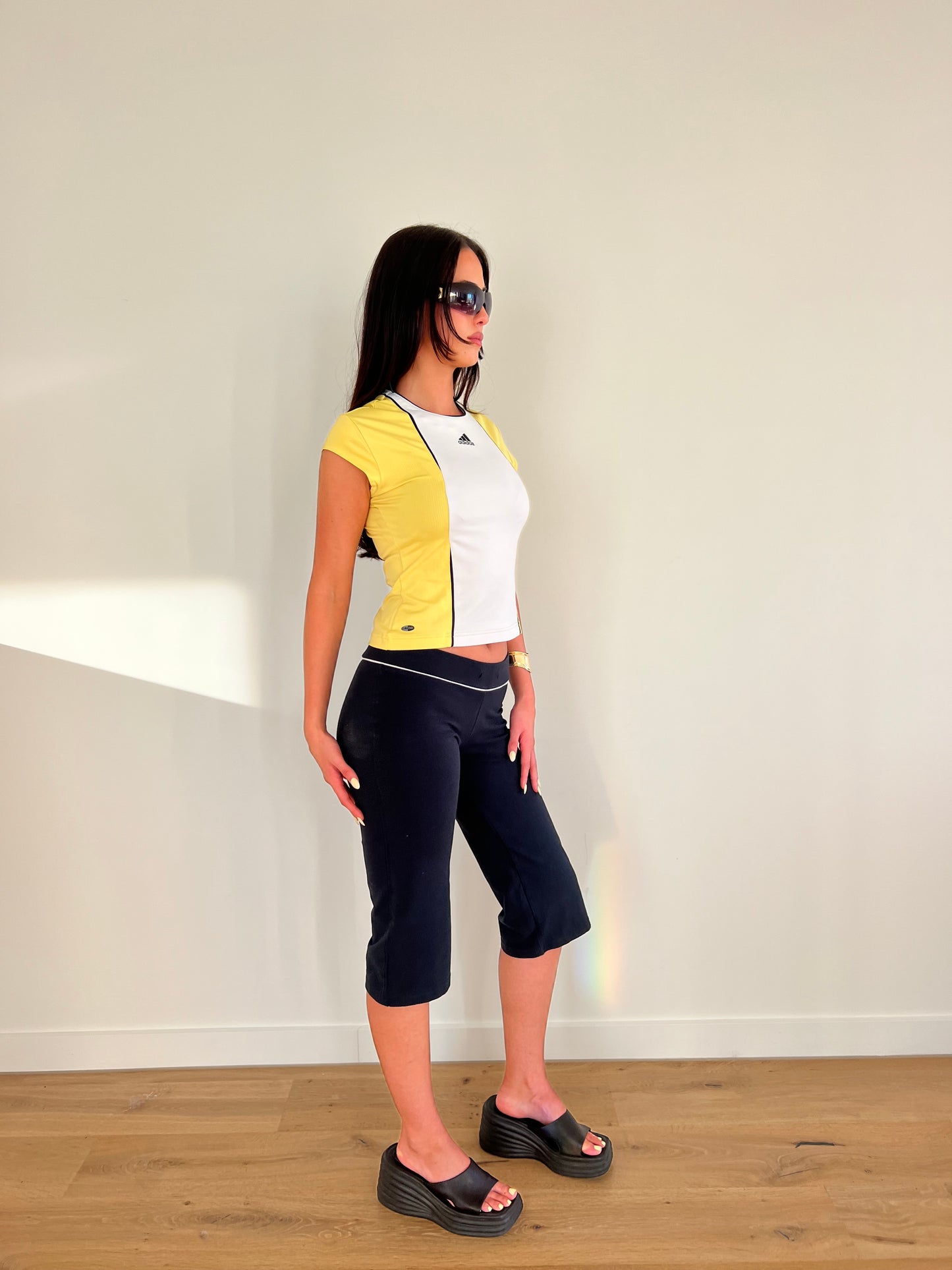 Yellow Adidas Baby Tee