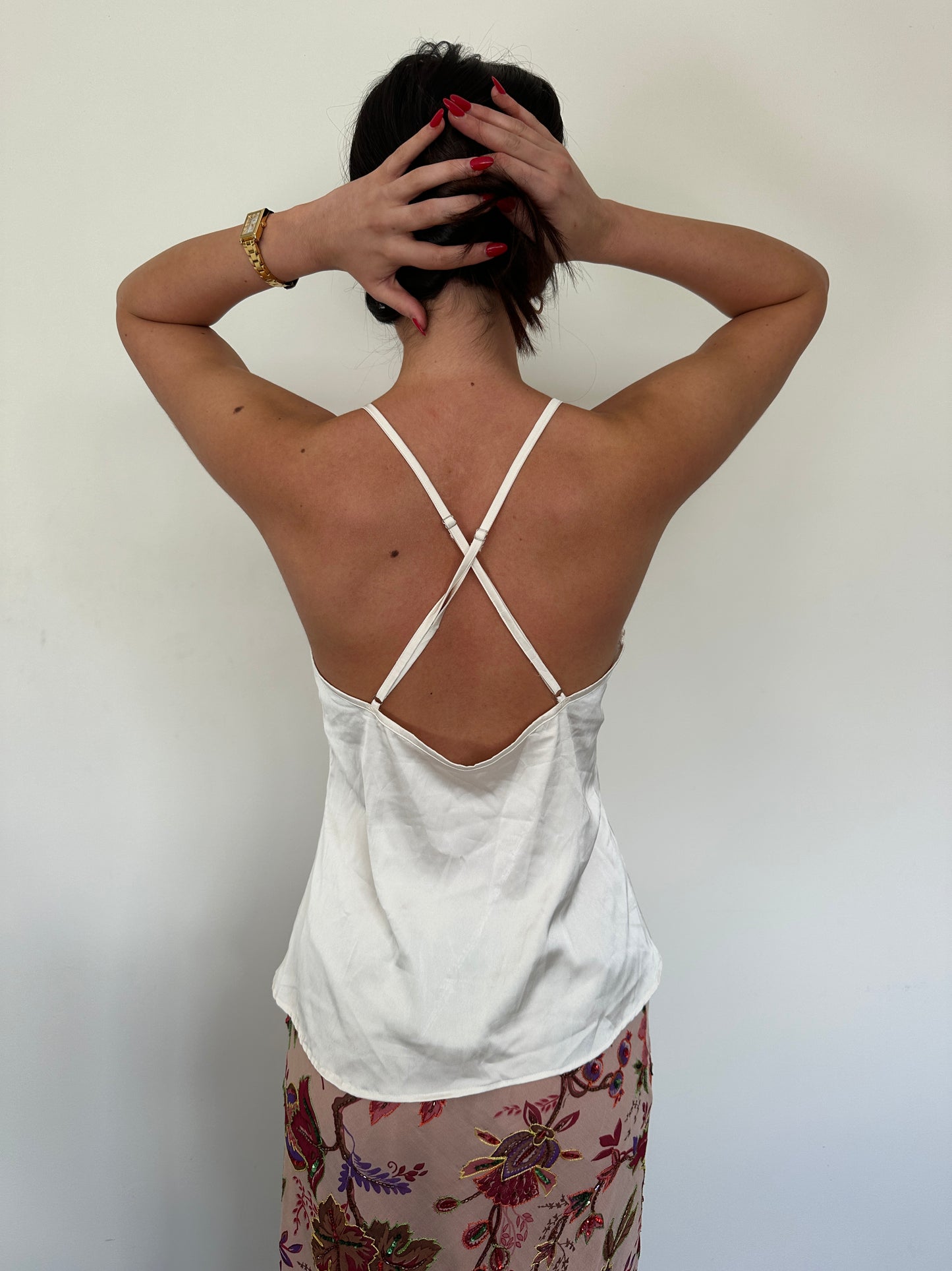 Cream Embroided Cami