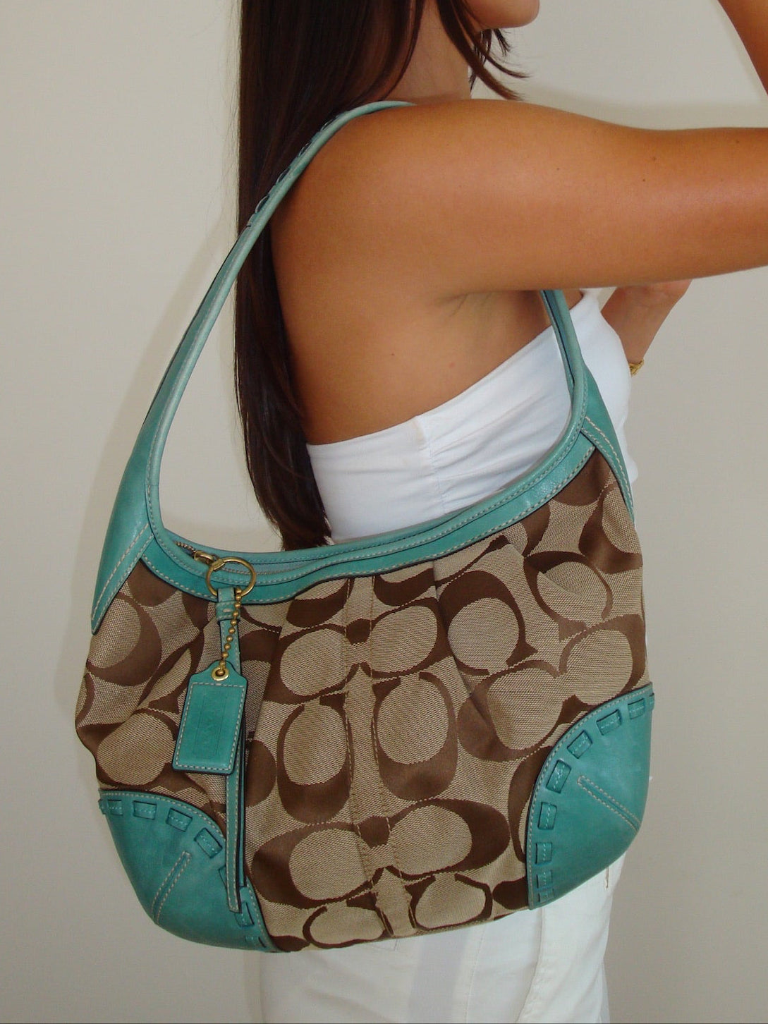 Coach Teal Ergo Shoulder Bag