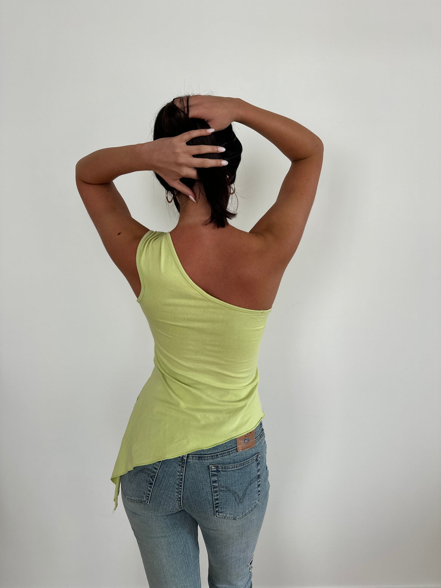 Lime Asymmetrical Top
