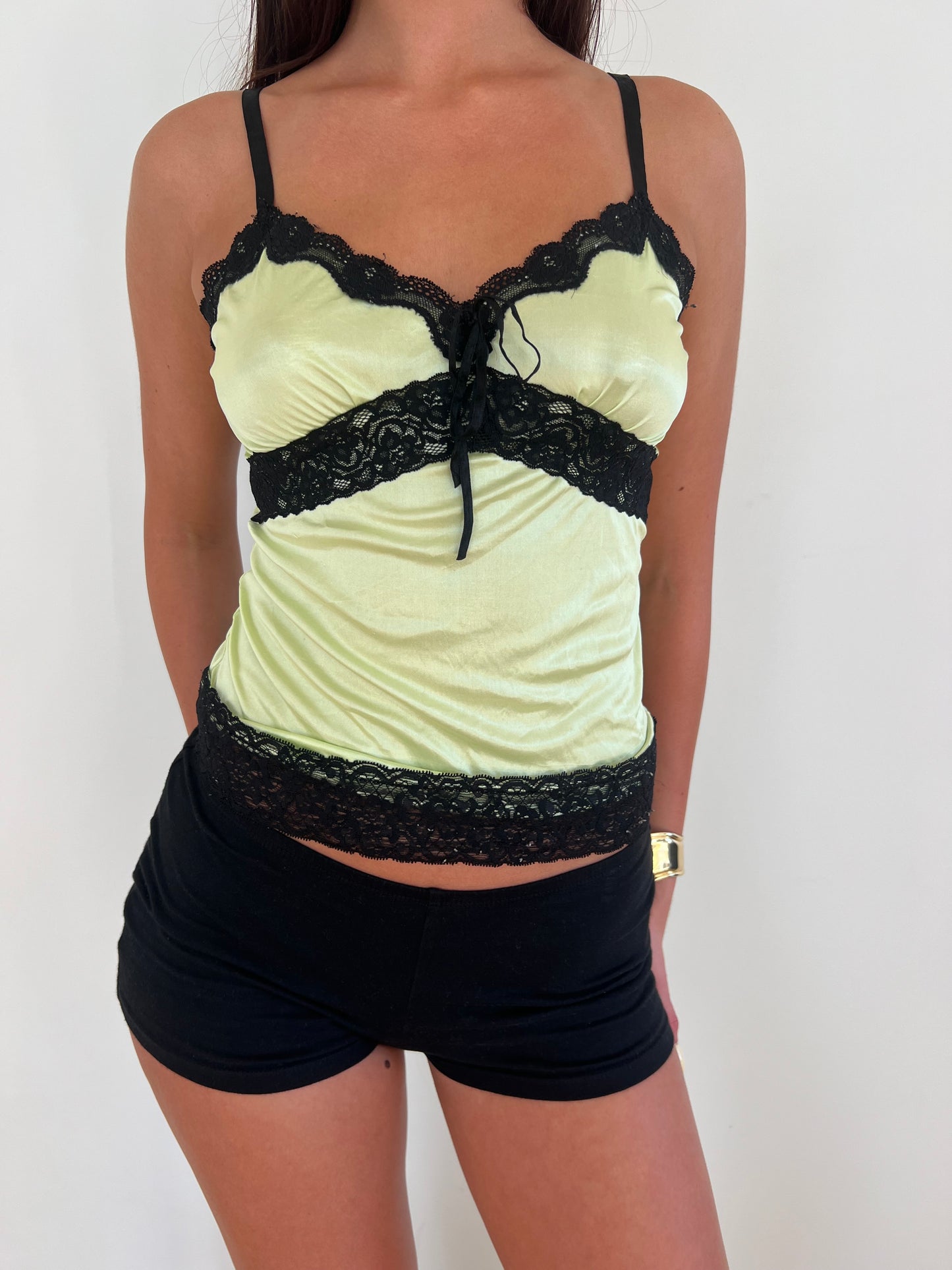 Green Lace Cami