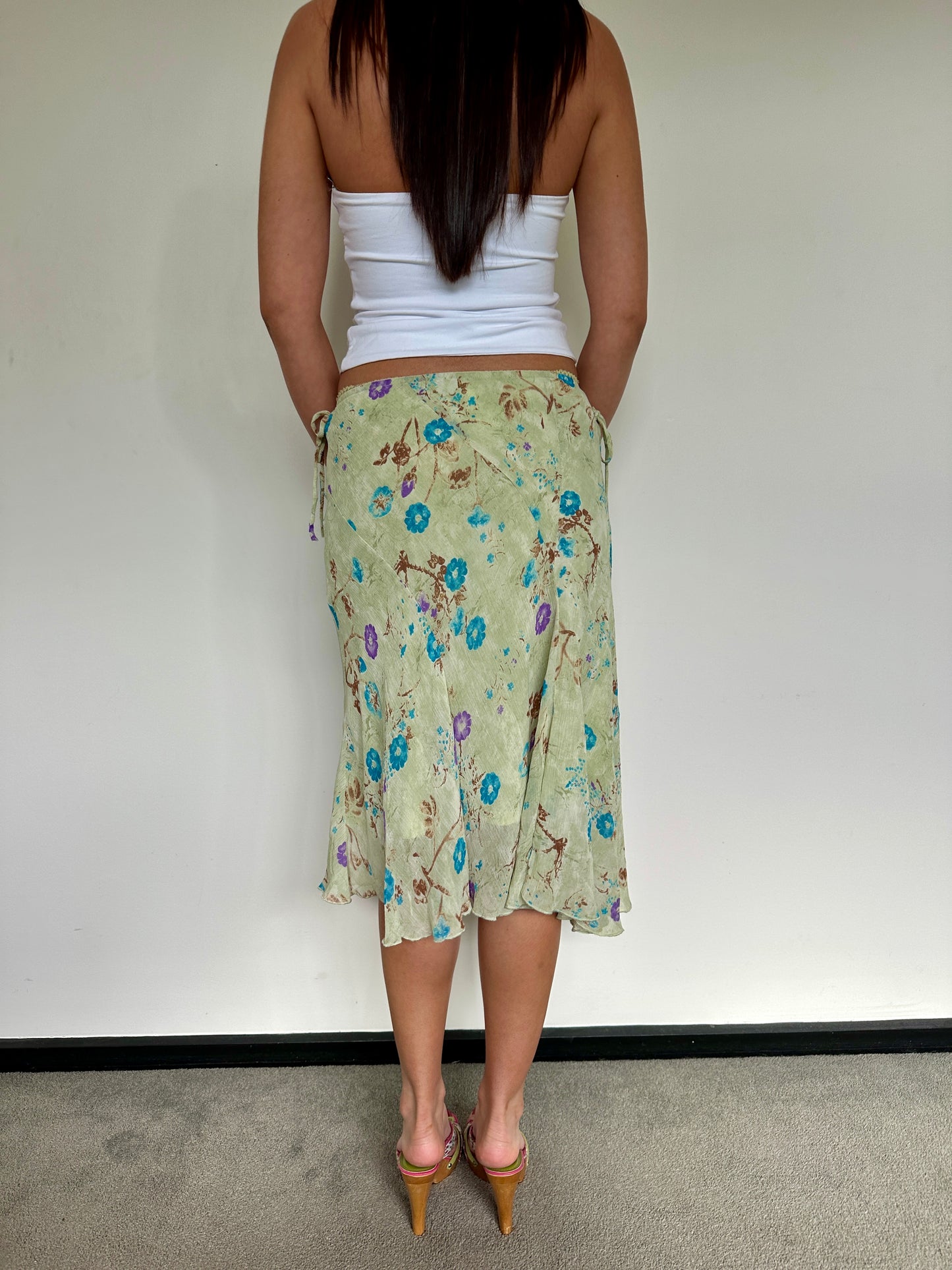 Green Floral Midi