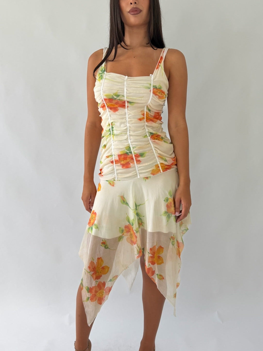 Italian Floral Midi Dress