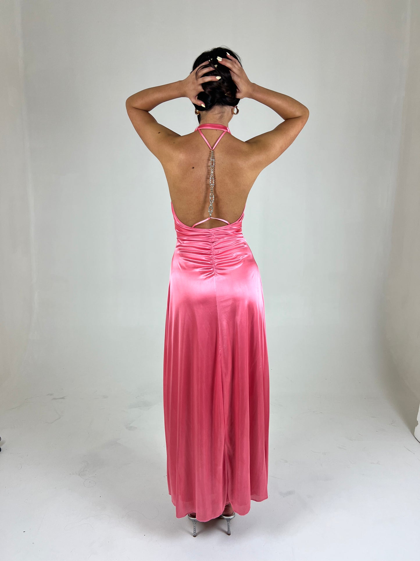 Coral Backless Maxi