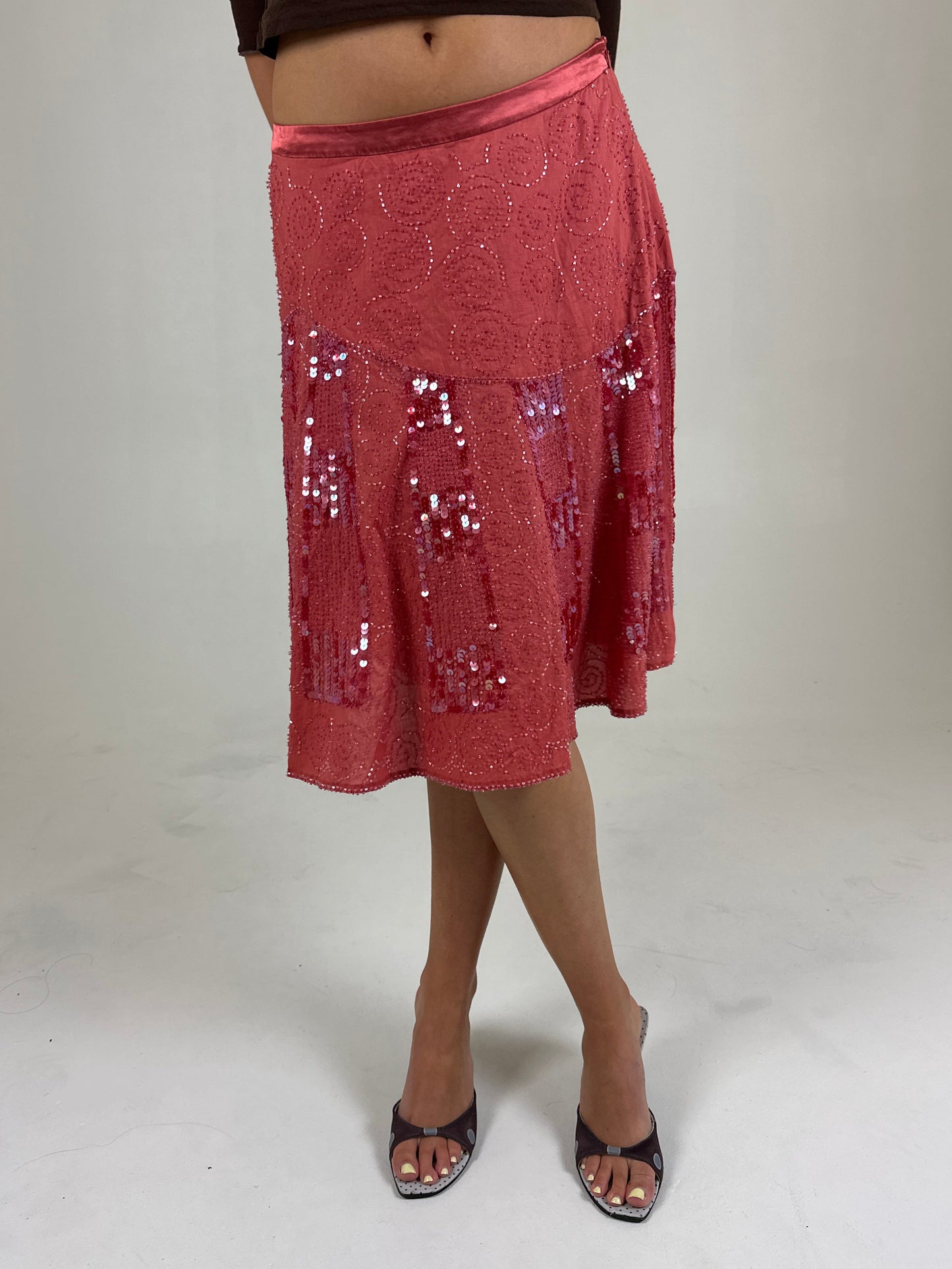 Sequin Midi Skirt
