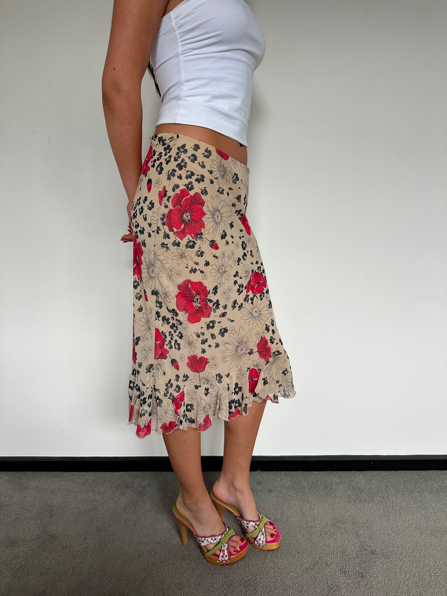 Floral Midi Skirt
