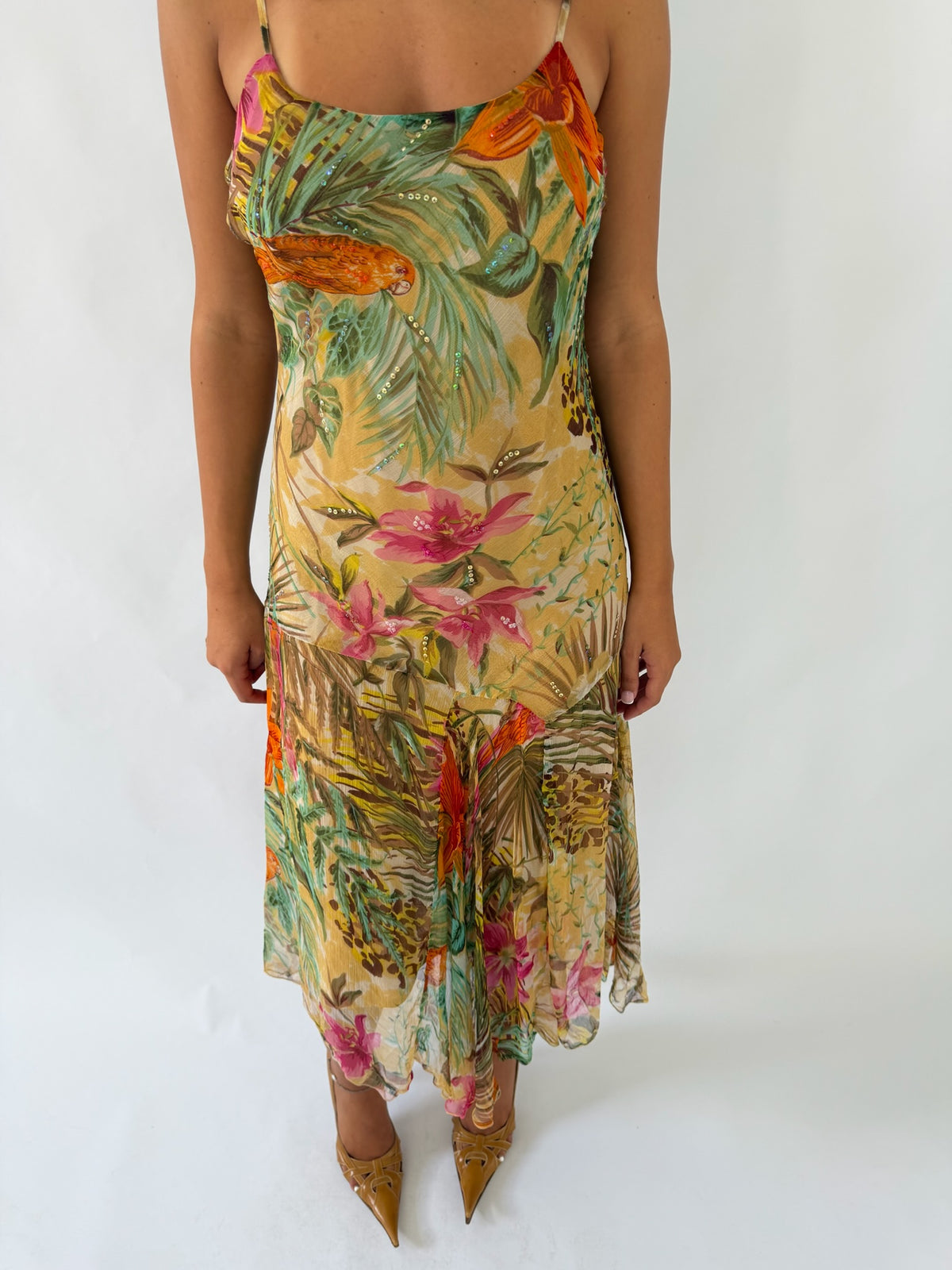 Rene Derhy Beaded Midi Dress