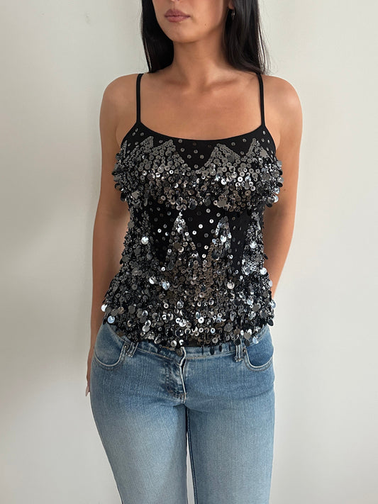 Mesh Sparkle Cami Top