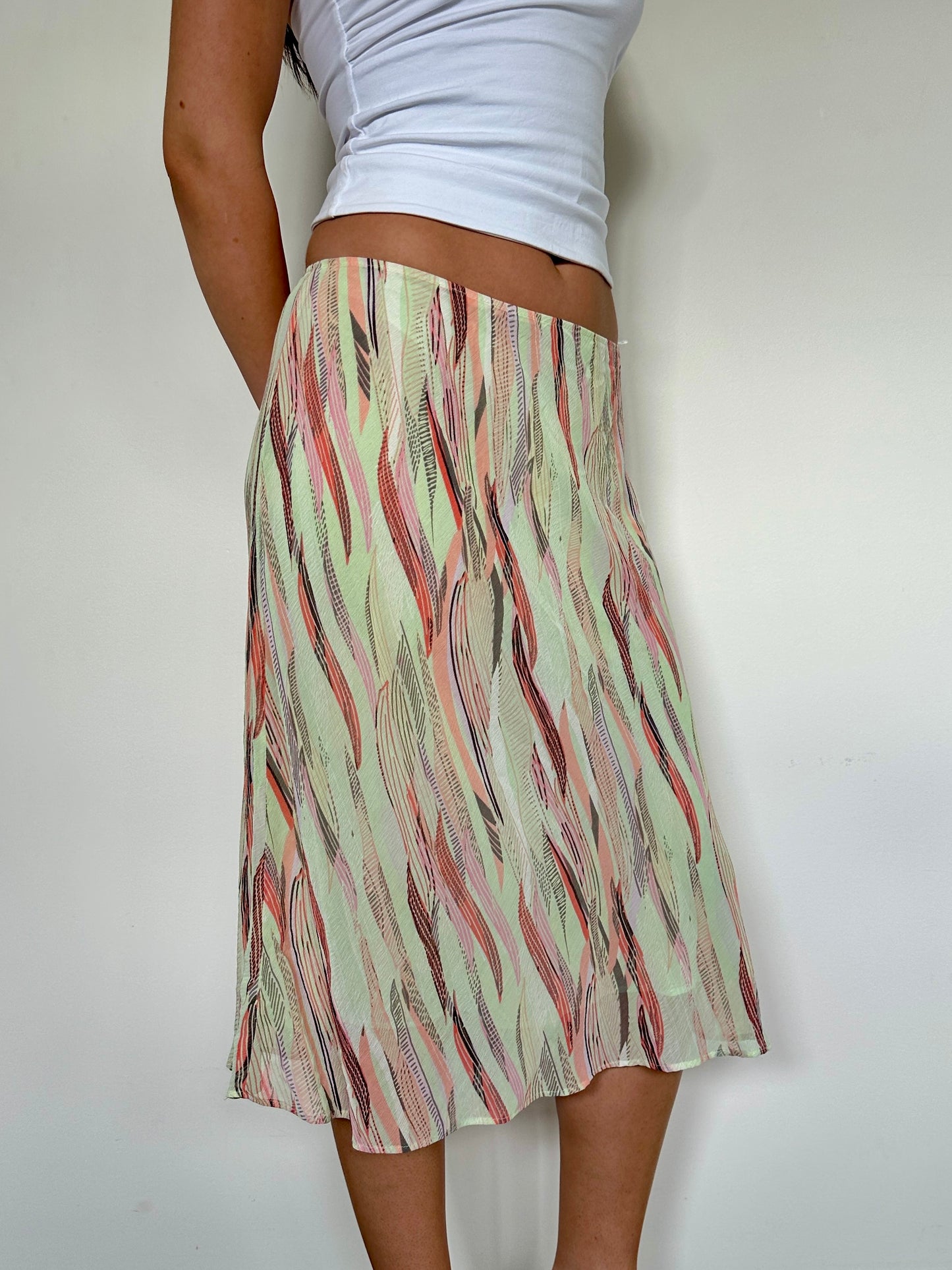 Stripe Midi Skirt