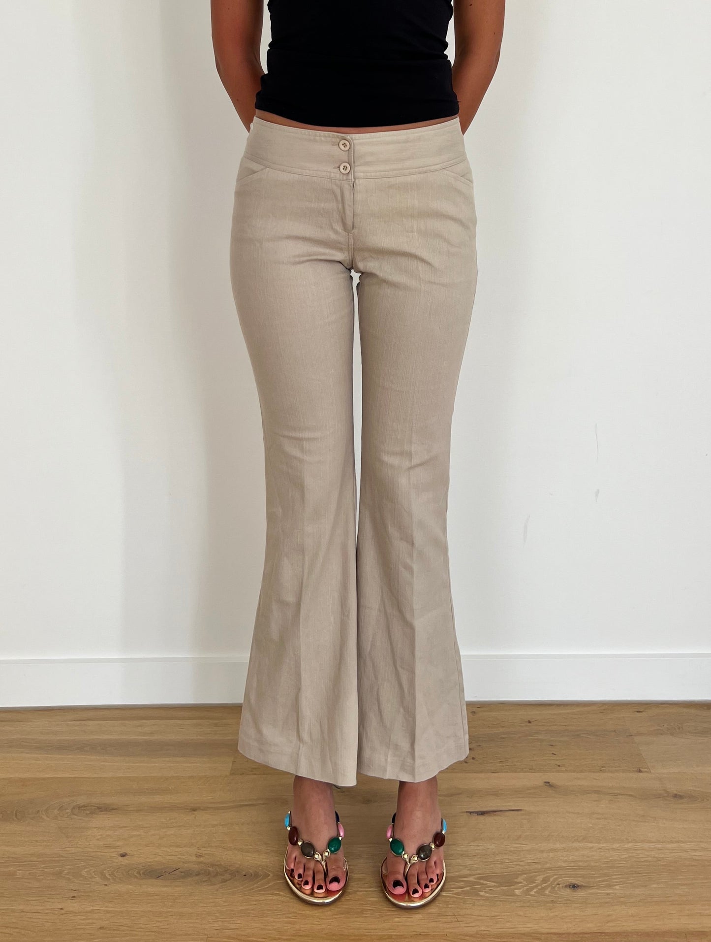 Low Rise Flare Pants