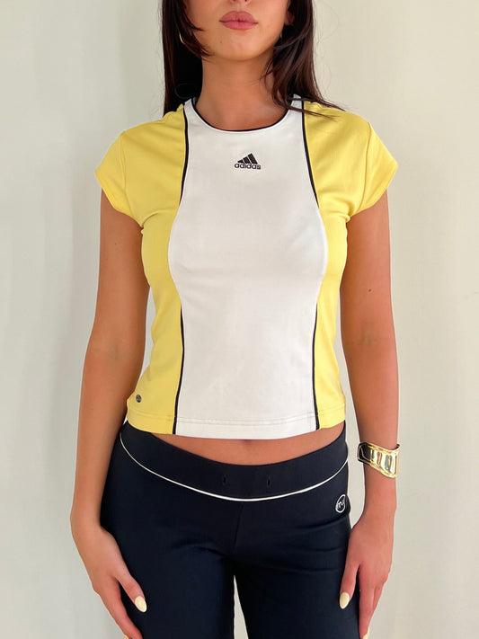 Yellow Adidas Baby Tee