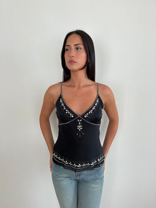 Silk Embellished Top