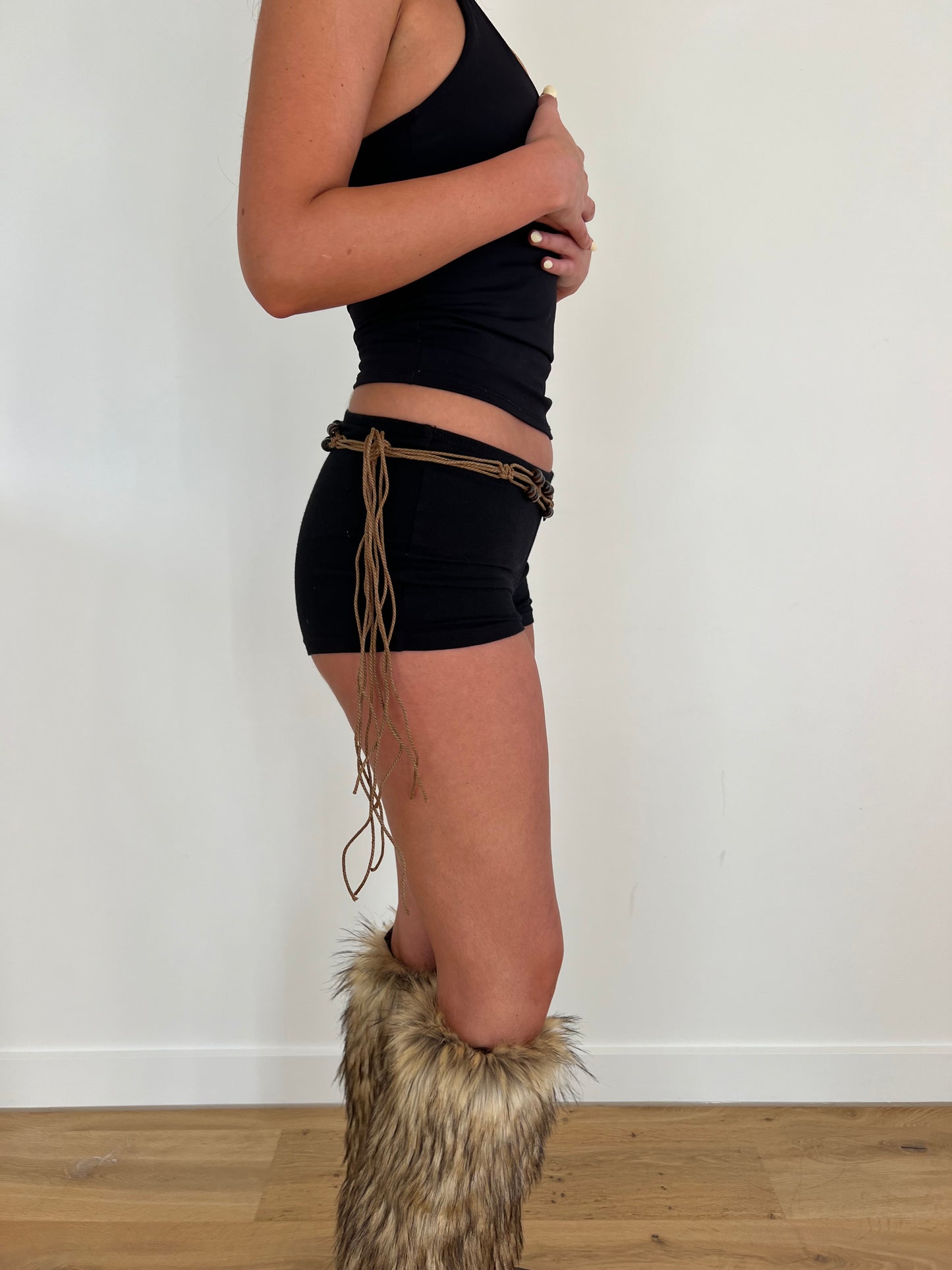 Beaded Tie Up Belt