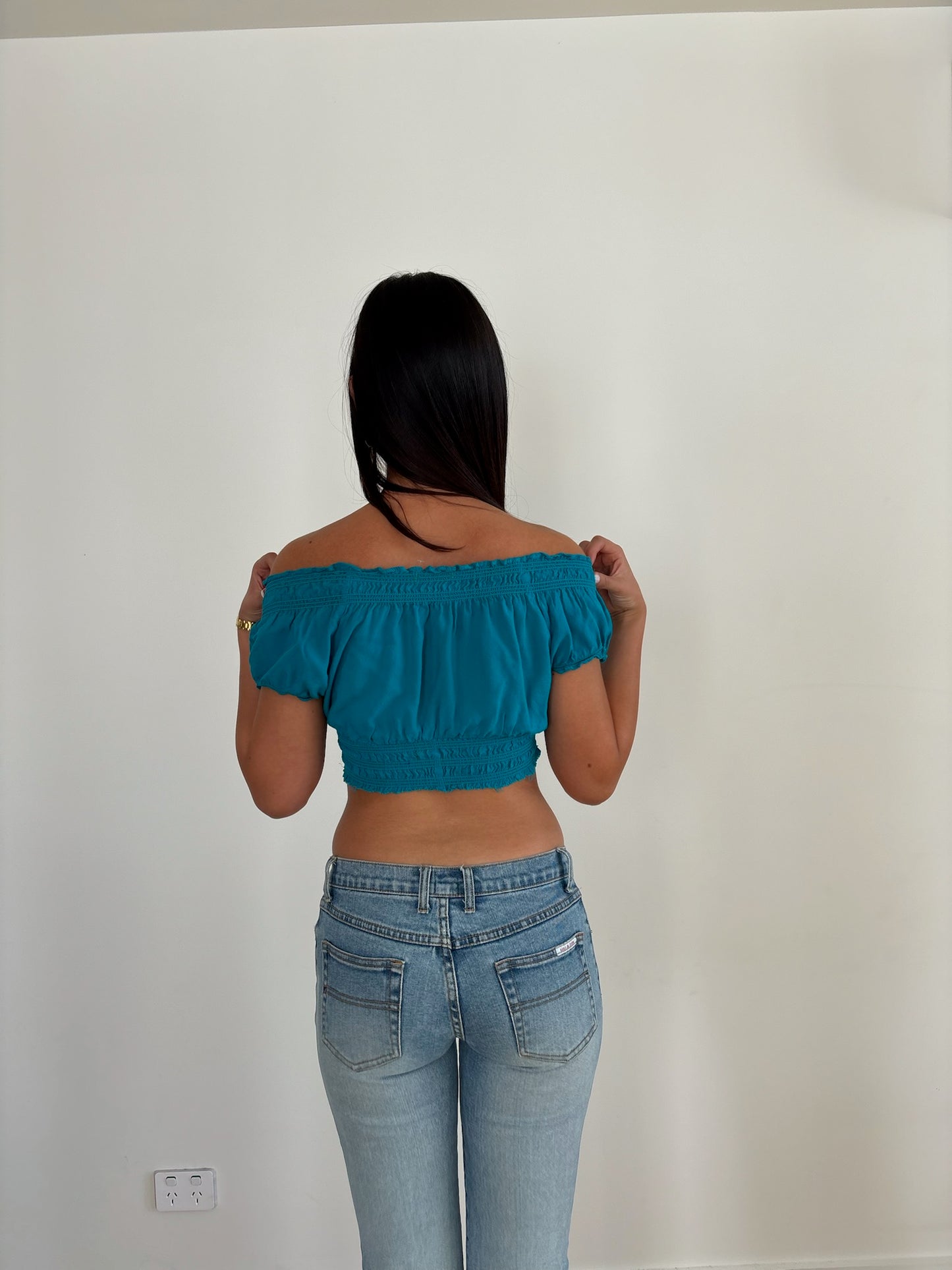 Blue Crop Top