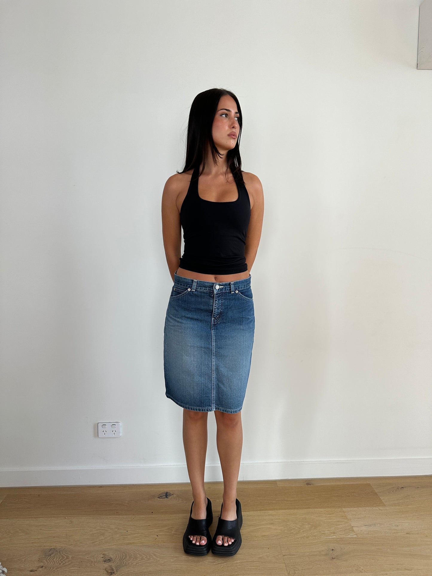 Levis Denim Midi Skirt