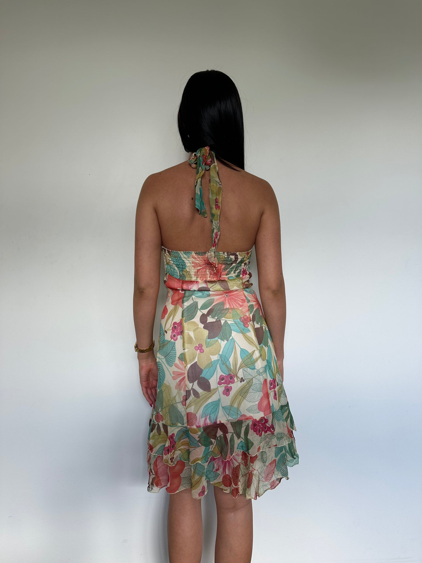 Floral Halter Midi Dress