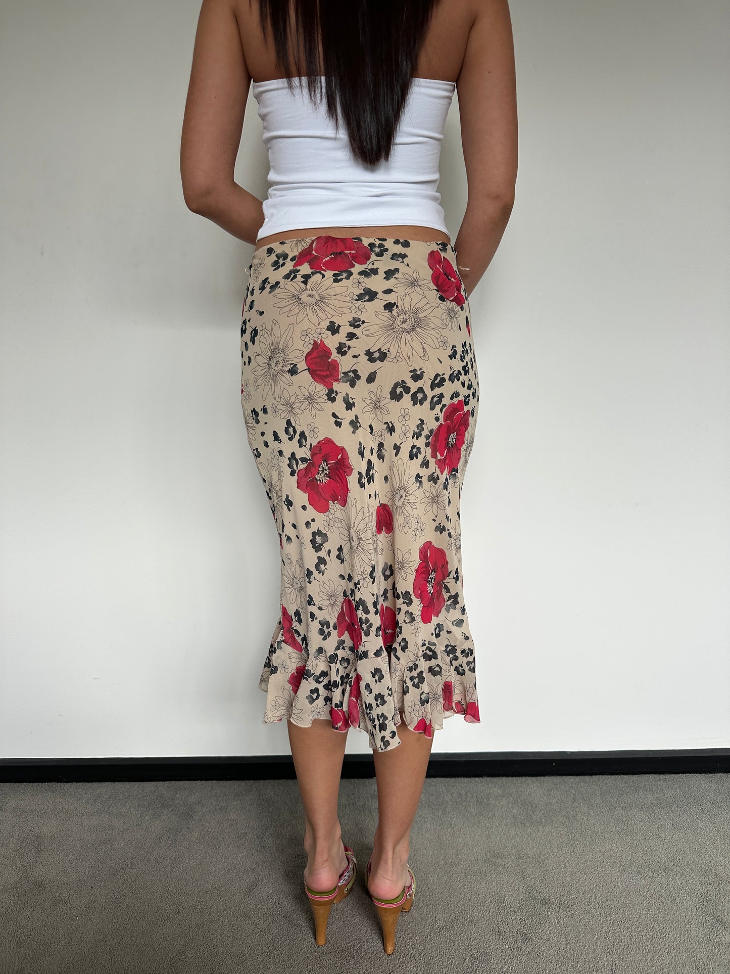 Floral Midi Skirt