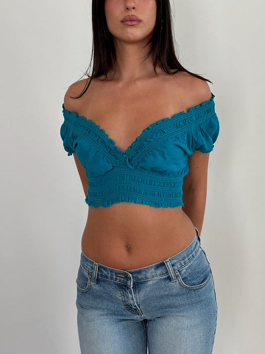 Blue Crop Top