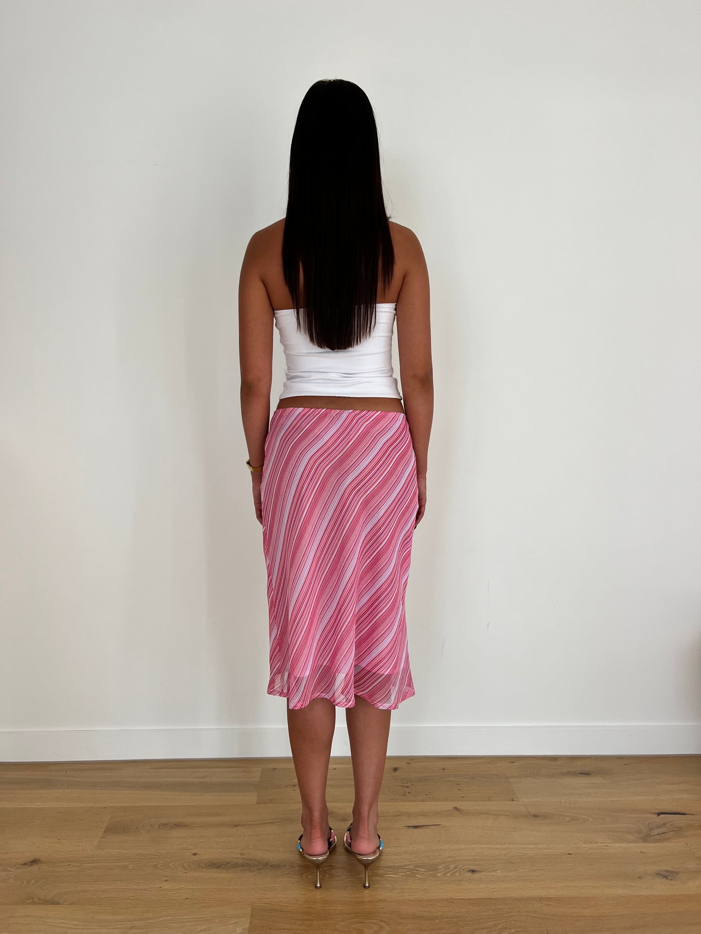 Italian Stripe Midi Skirt