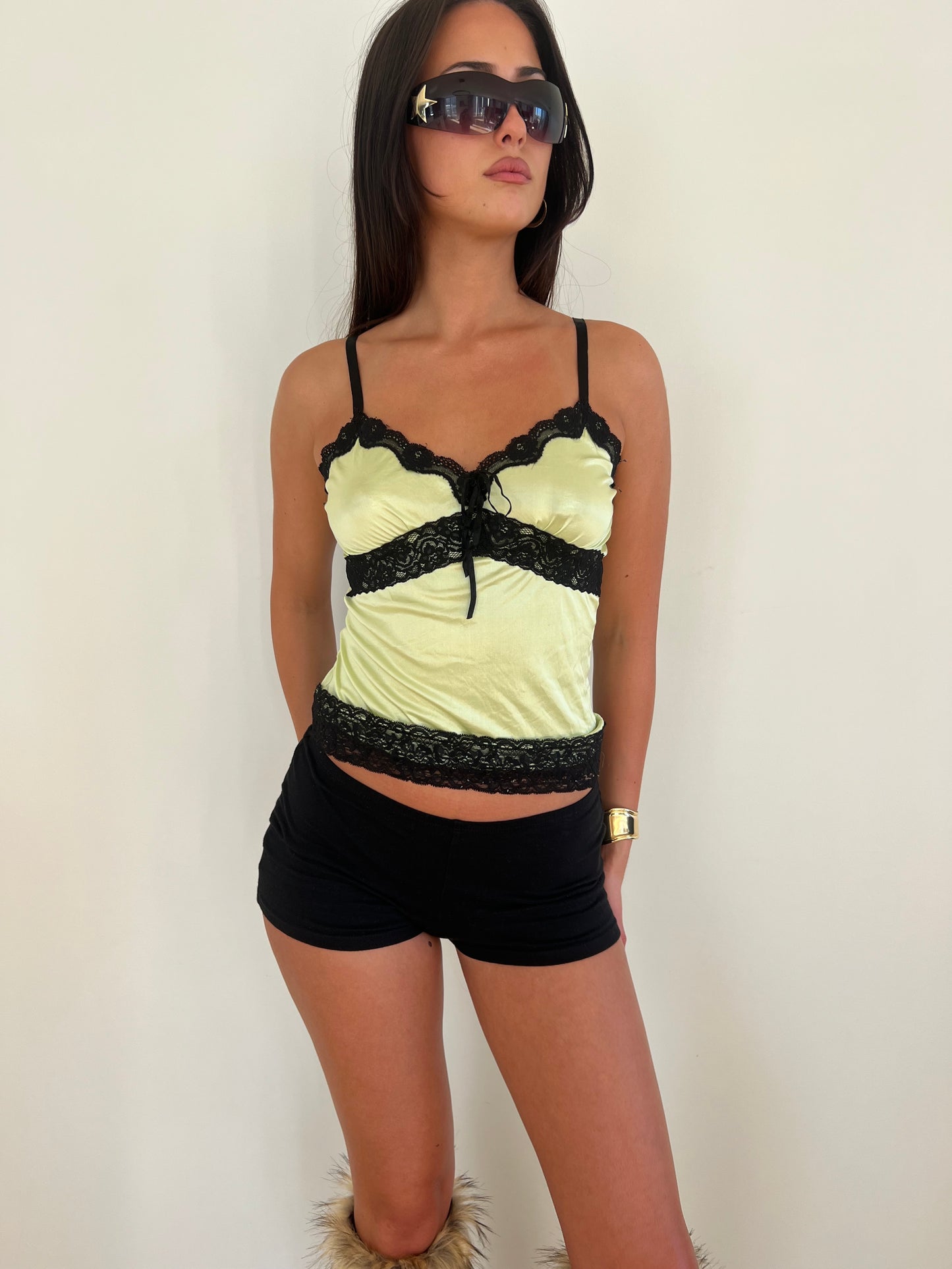 Green Lace Cami