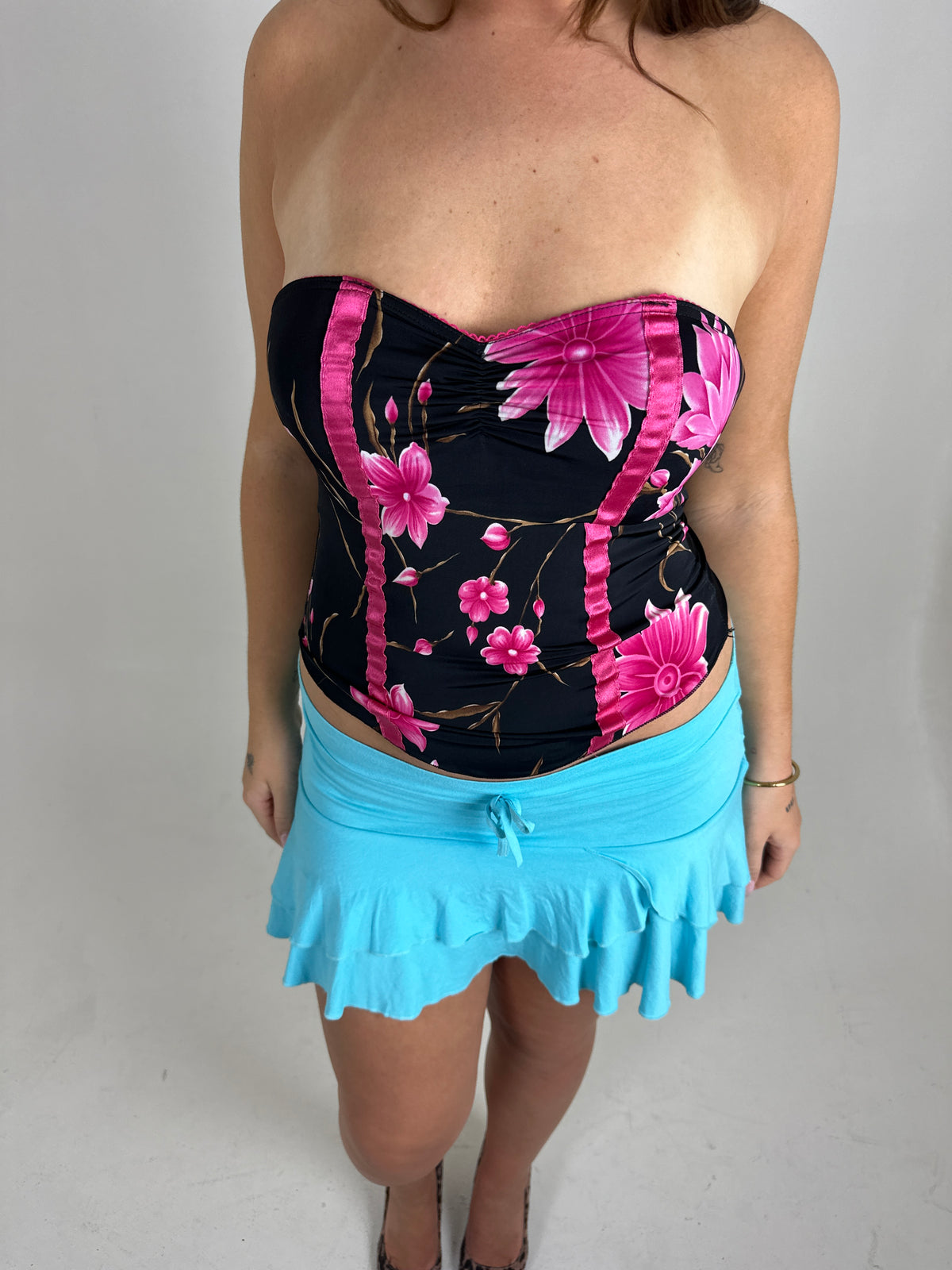 Floral Strapless Top