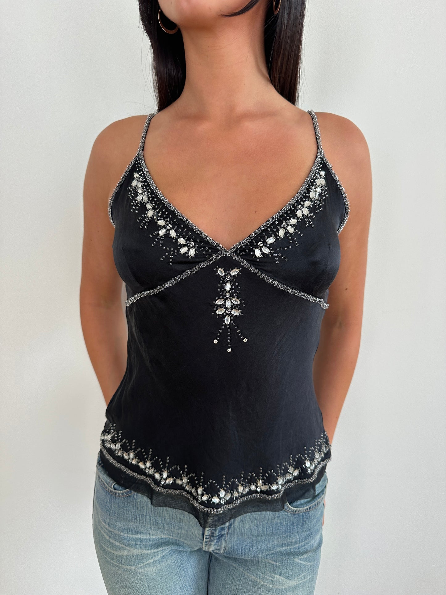 Silk Embellished Top