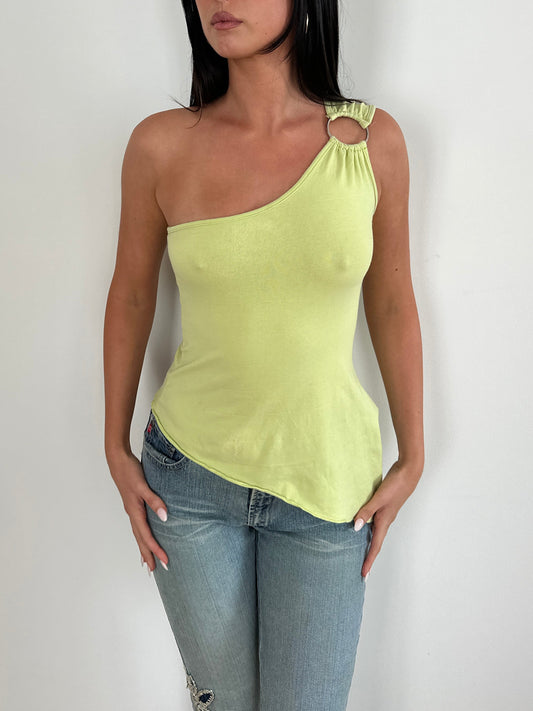 Lime Asymmetrical Top