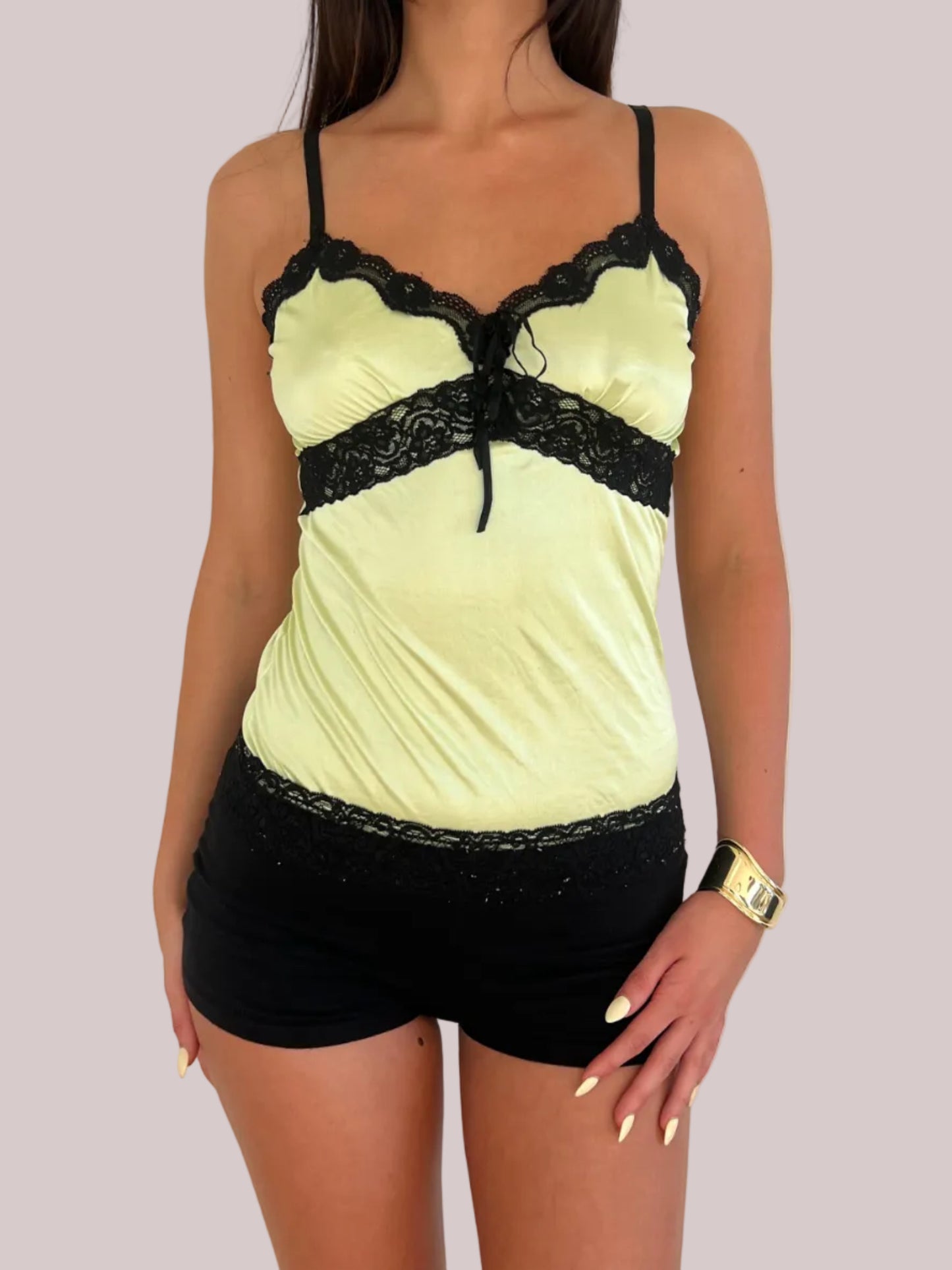Green Lace Cami