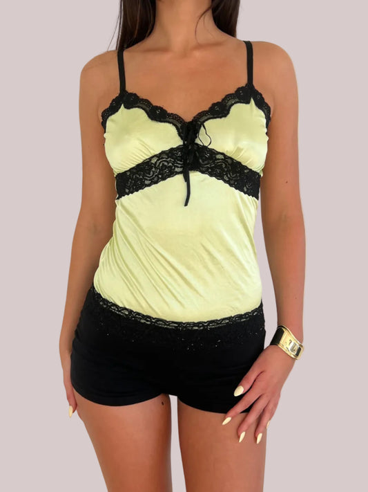 Green Lace Cami