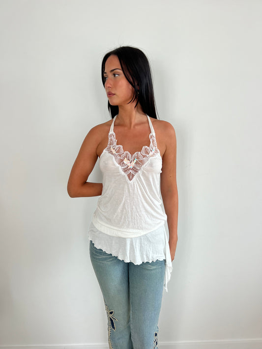 Fairy Beaded Asym Halter
