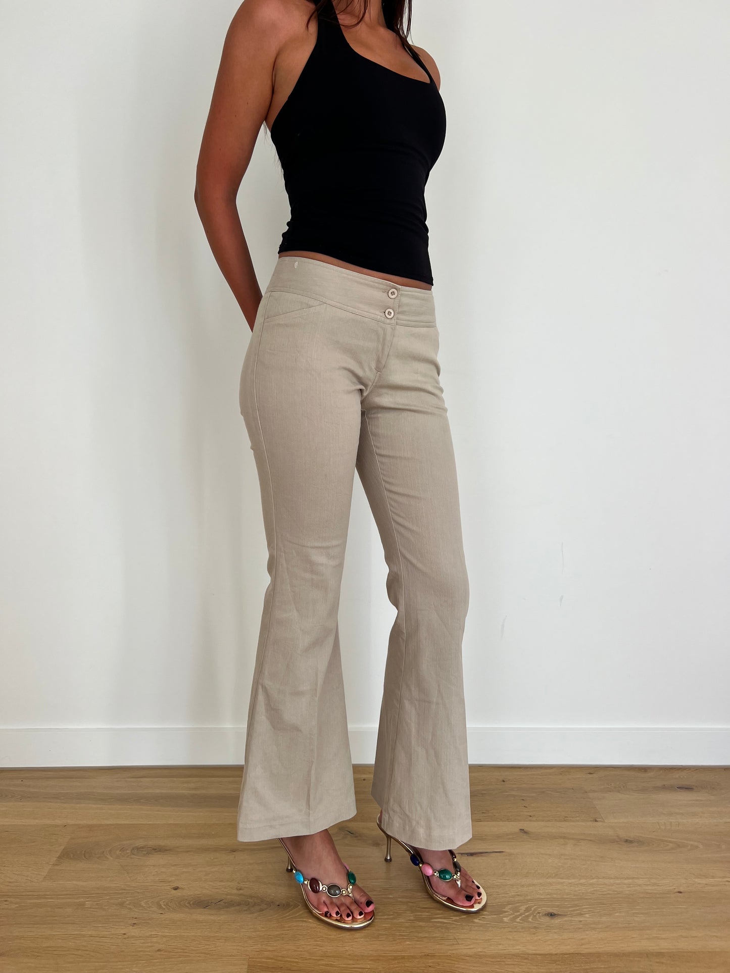 Low Rise Flare Pants