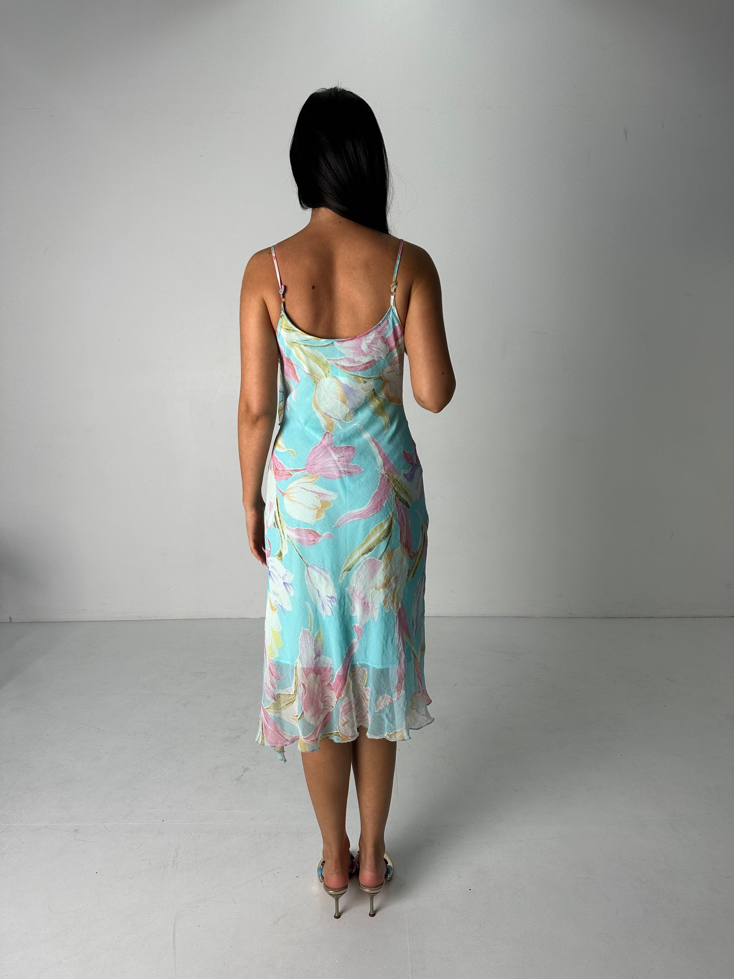 Pastel Floral Midi Dress