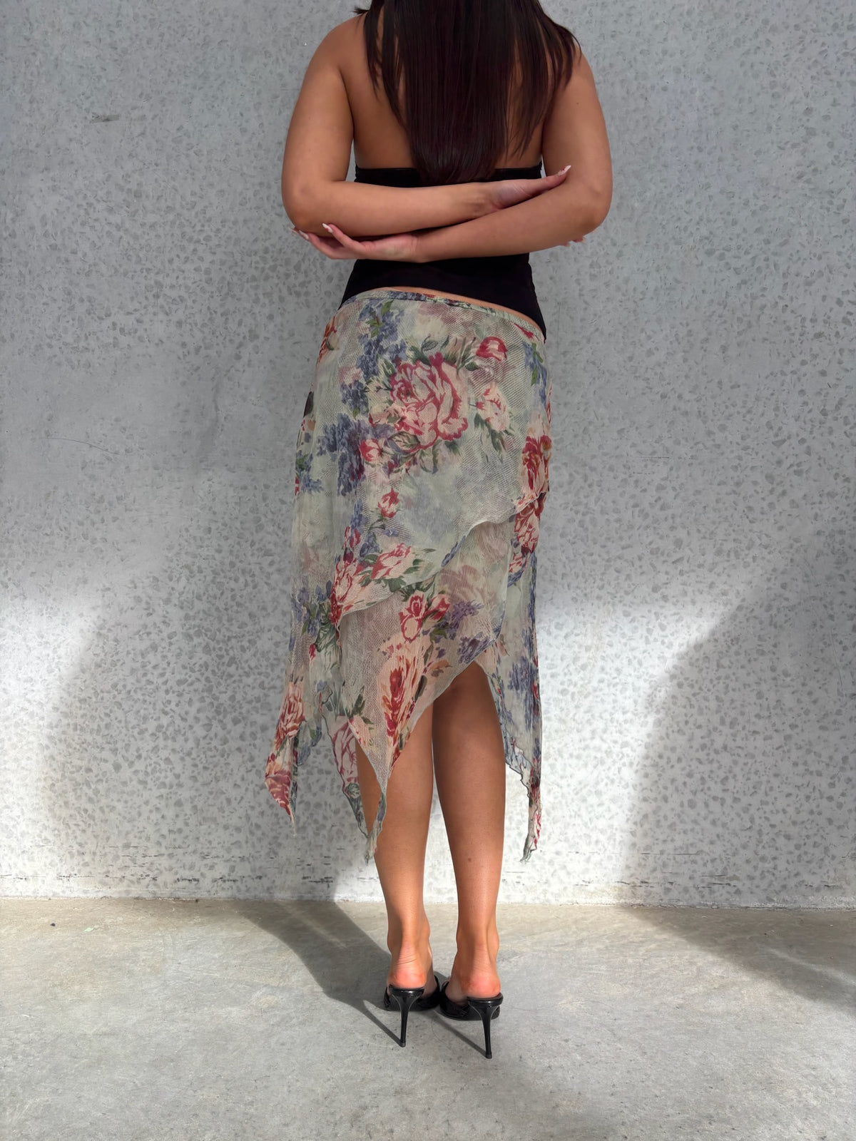 Beaded Floral Midi
