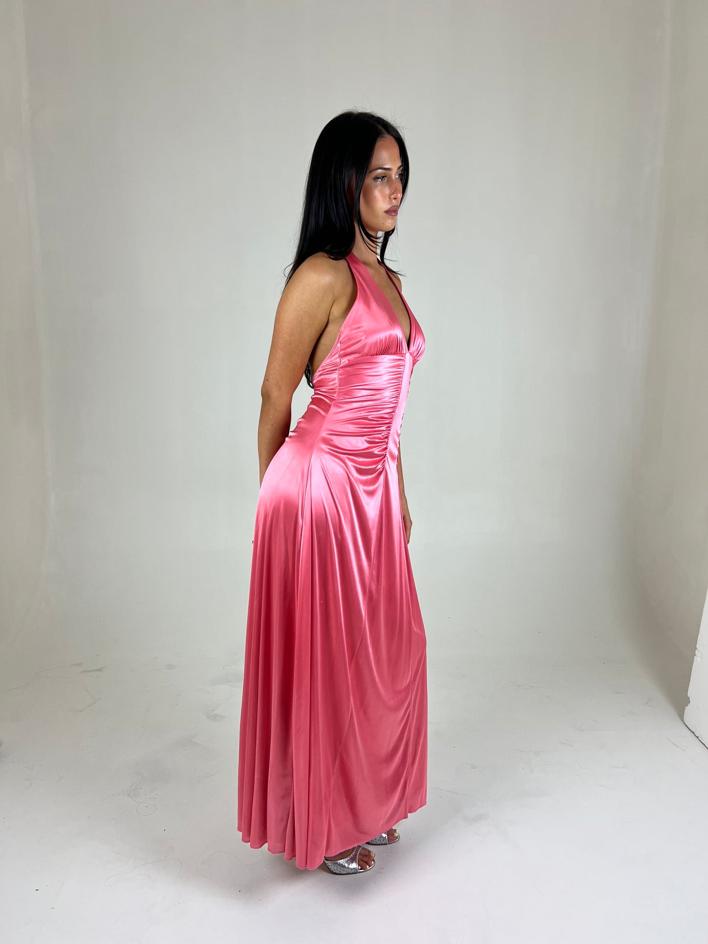 Coral Backless Maxi
