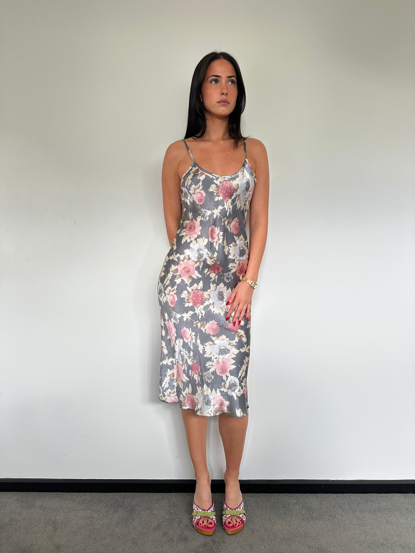 Italian Floral Midi Dress