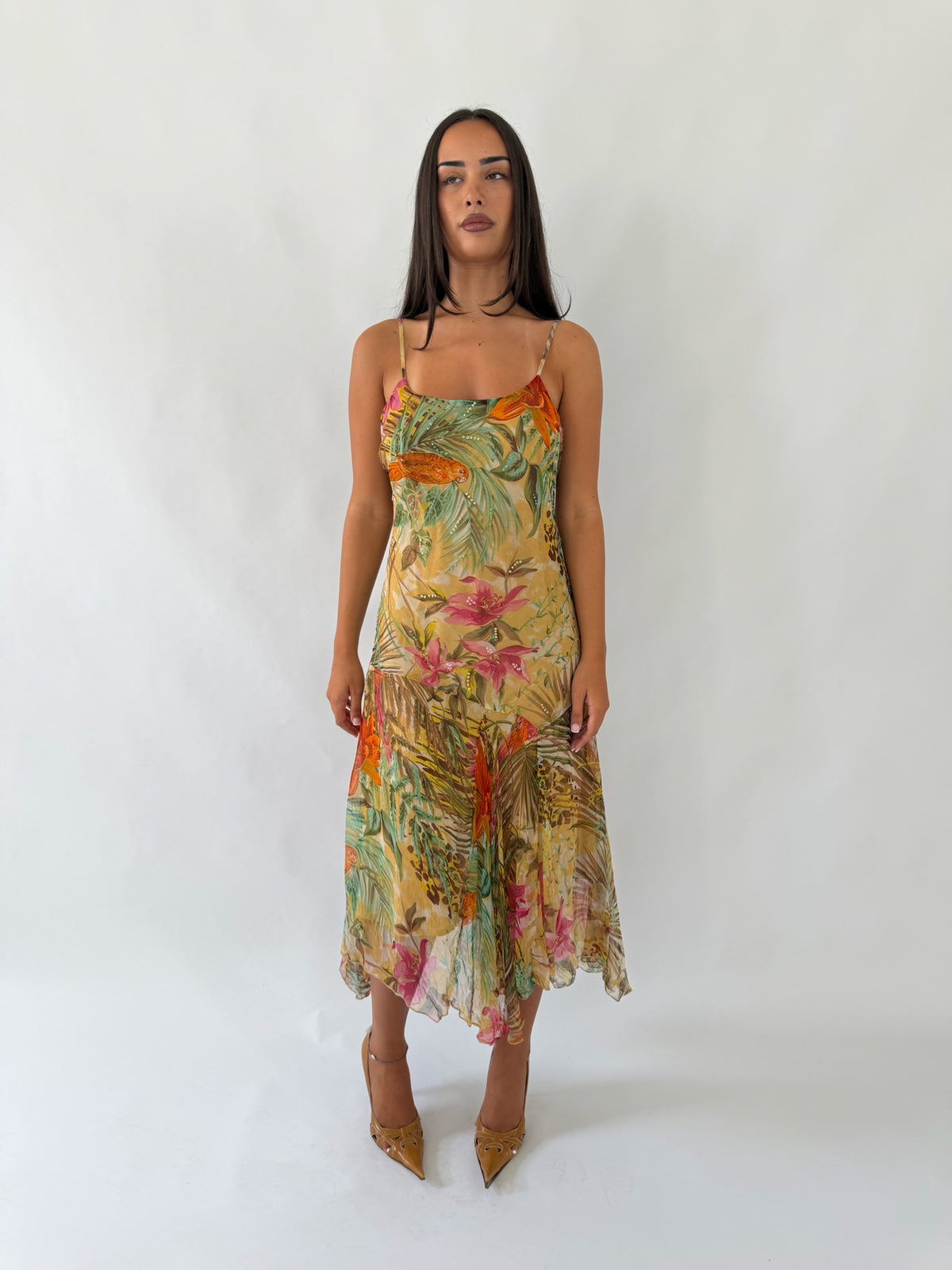 Rene Derhy Beaded Midi Dress