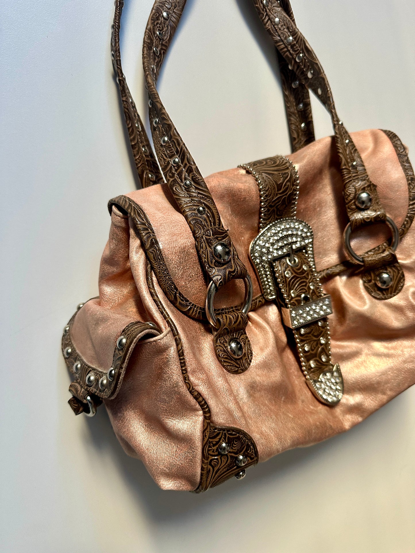 Metallic Buckle Bag