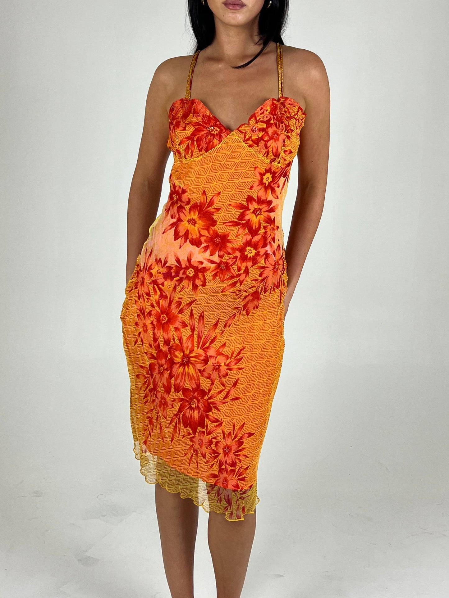 Rene Derhy Floral Midi Dress