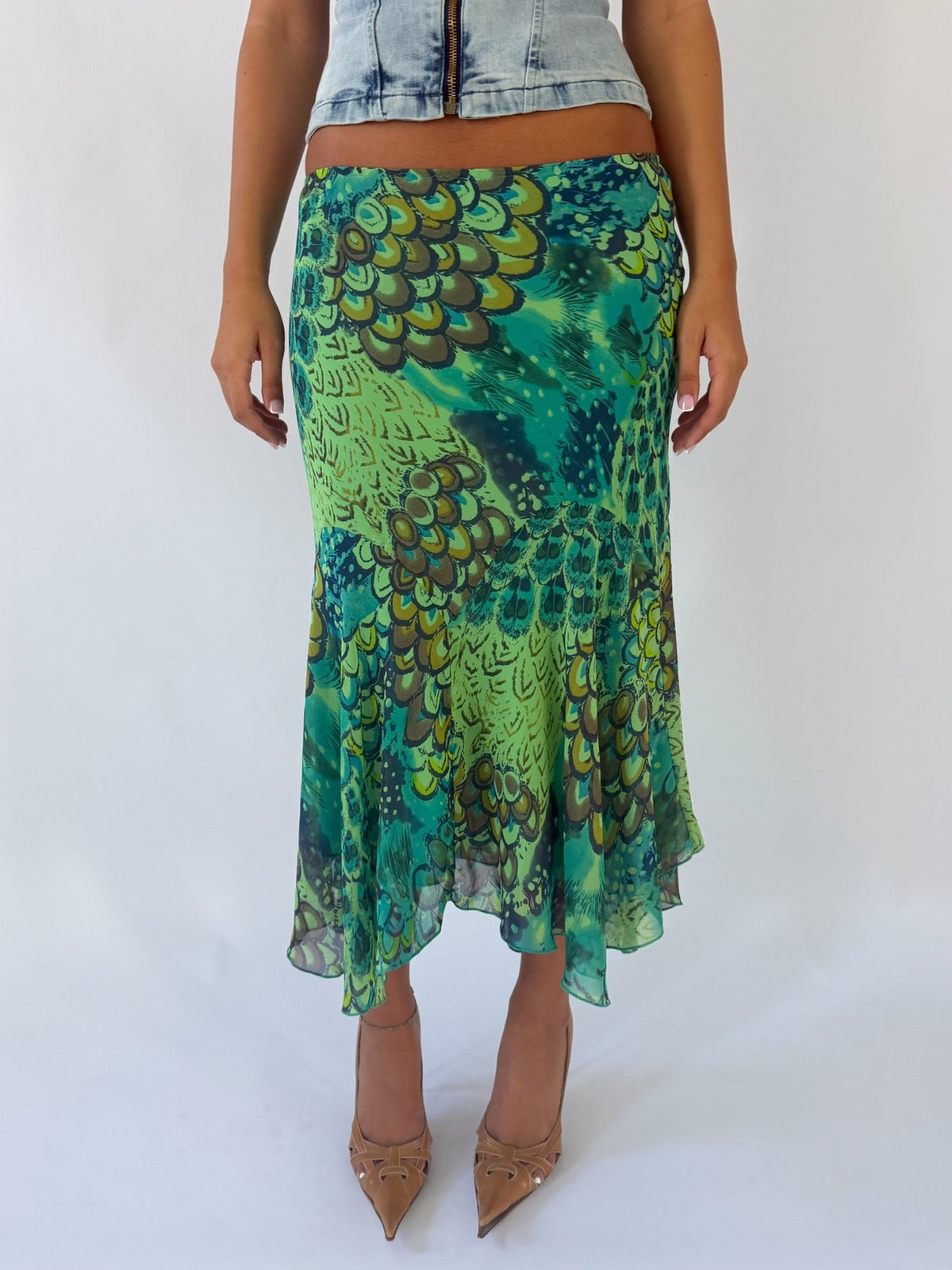 Green Midi Skirt