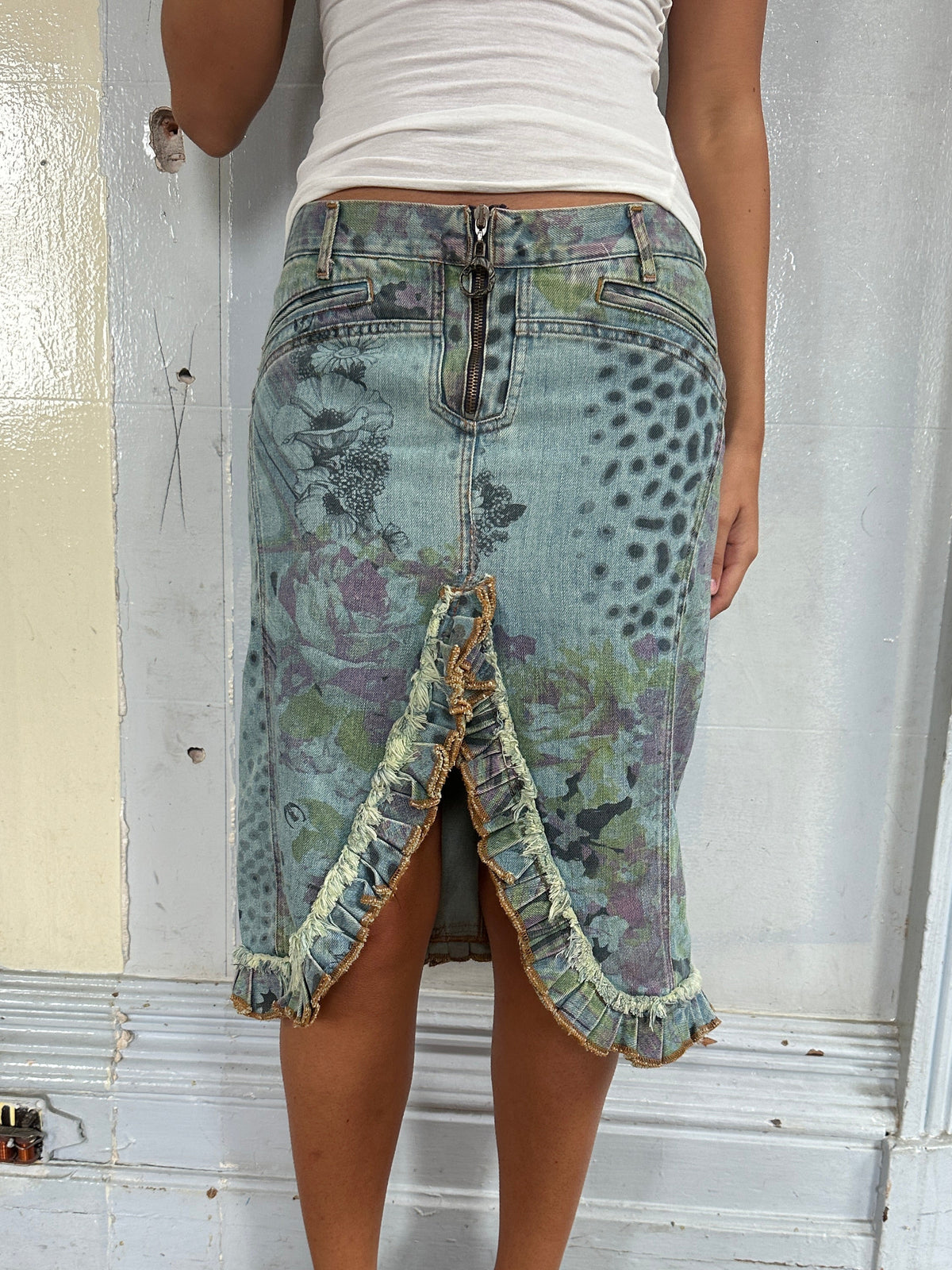 Cavalli Denim Skirt