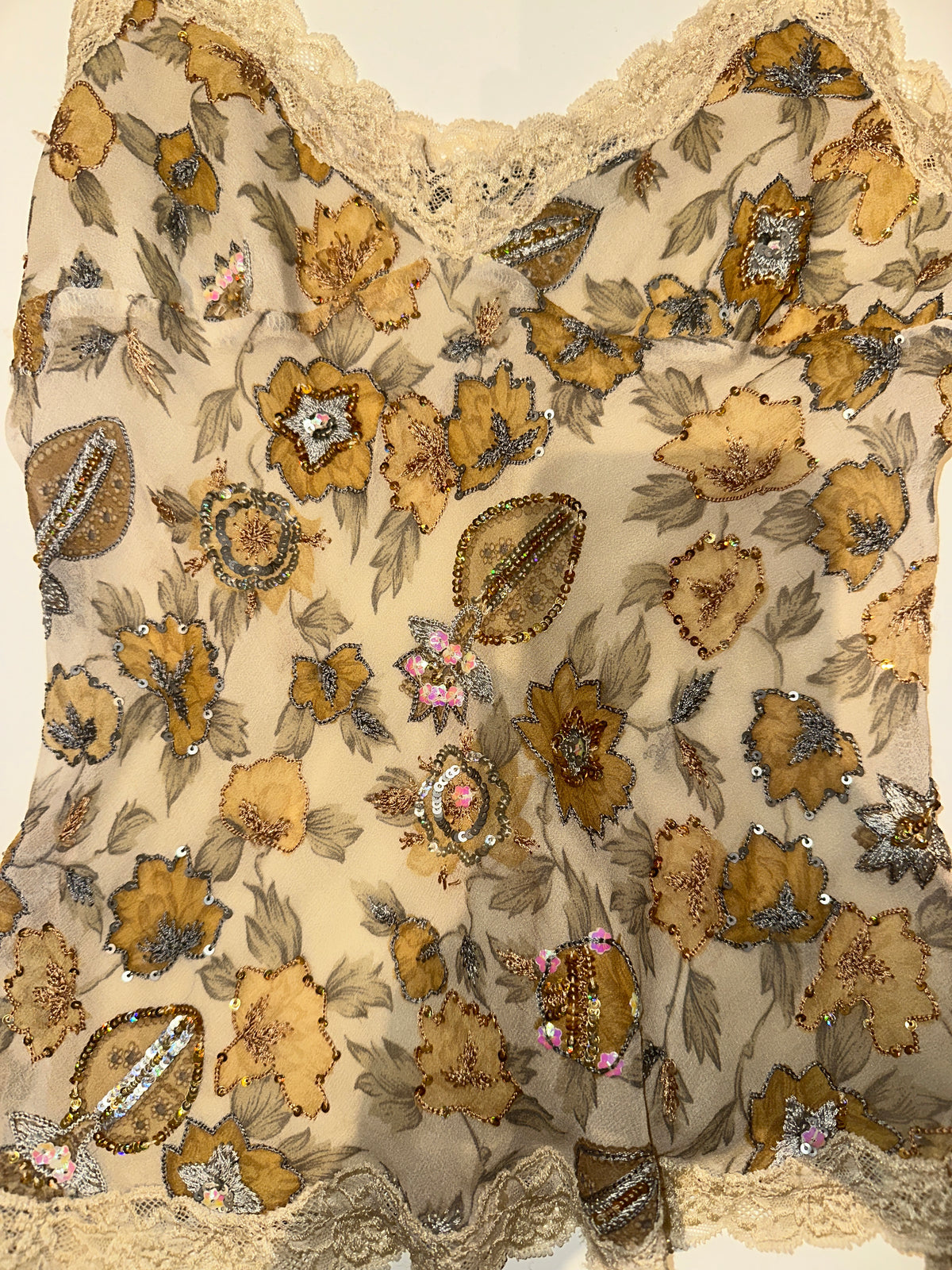Italian Silk Beaded Cami